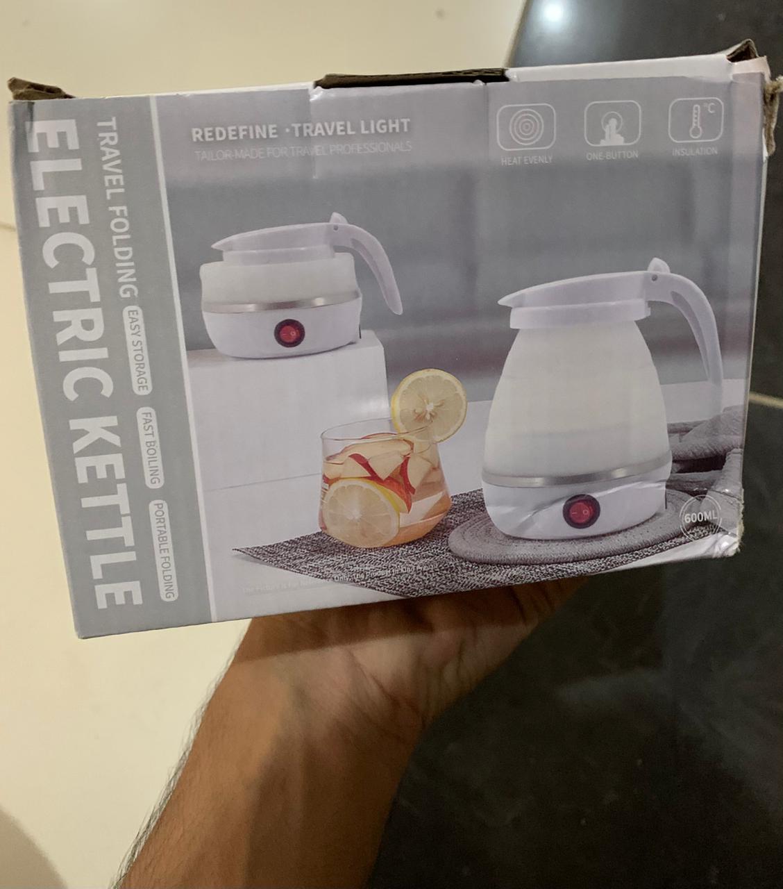 🌟 Portable Foldable Electric Travel Kettle – 600ml Fast Boiling