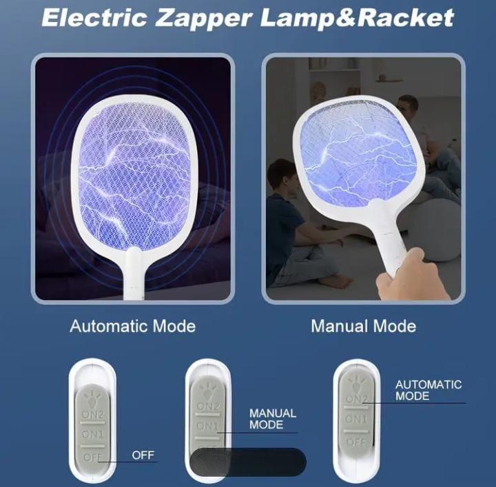 Electric Mosquito Killer Racket 🦟⚡ With Charging Stand